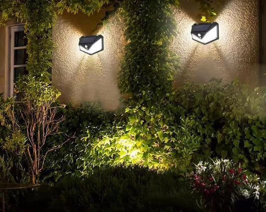 100 LED Solar Wall Lights (Pack Of 3)